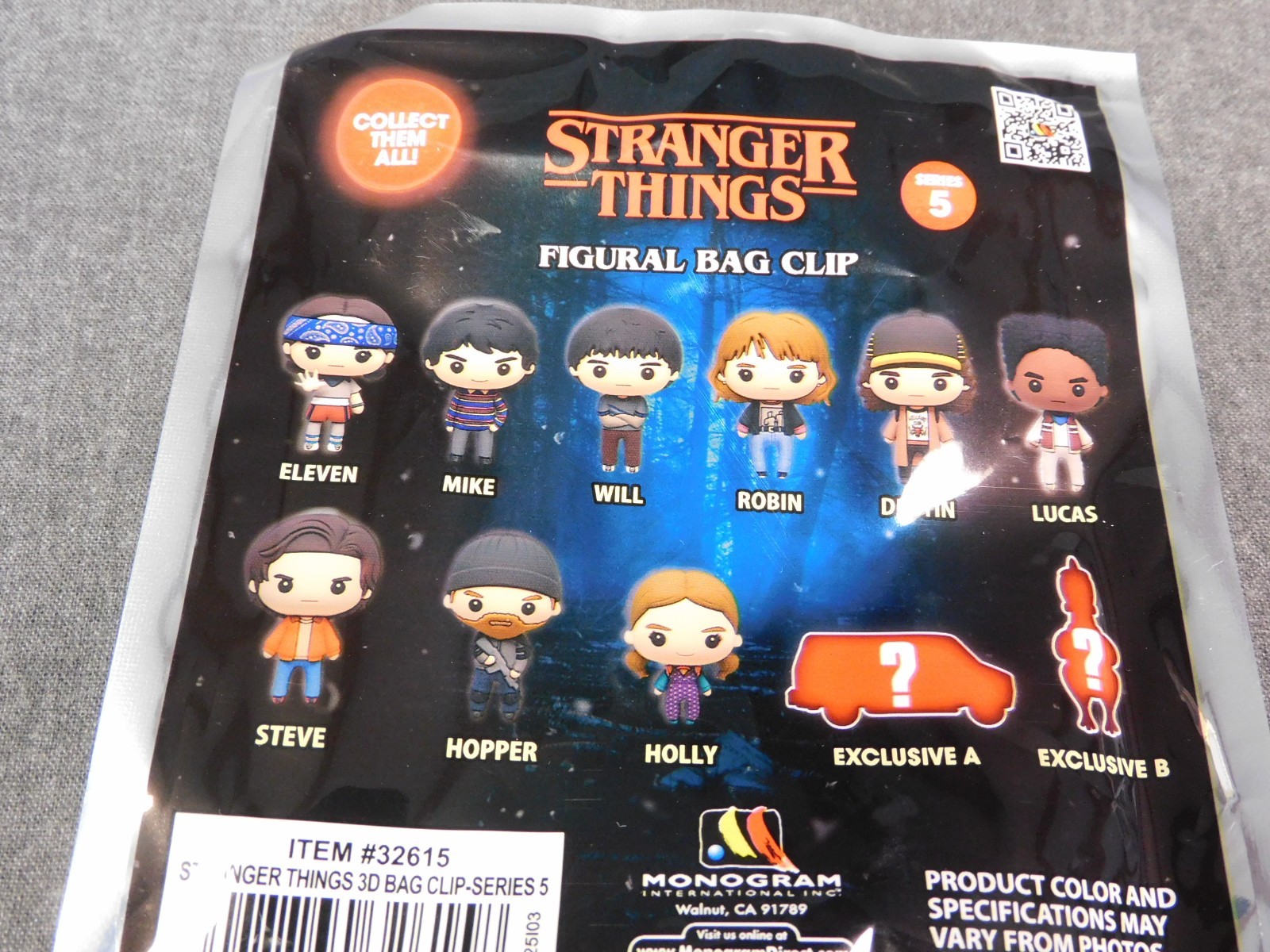 Stranger Things NEW * Will Clip * Blind Bag Series 5 Key Chain Monogram