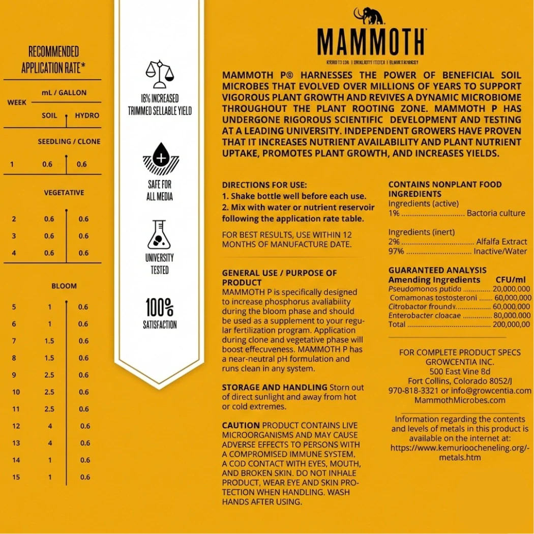 Mammoth P Active Microbials - 1L Garden Pest Control
