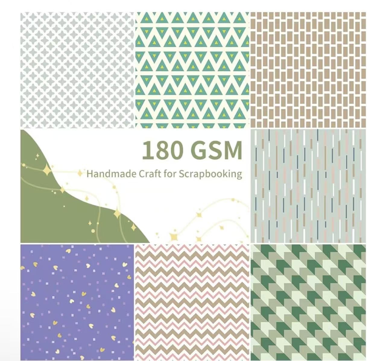 Boho Scrapbook Paper 12x12 180G Double-Sided Decorative Paper for Scrapbooking,