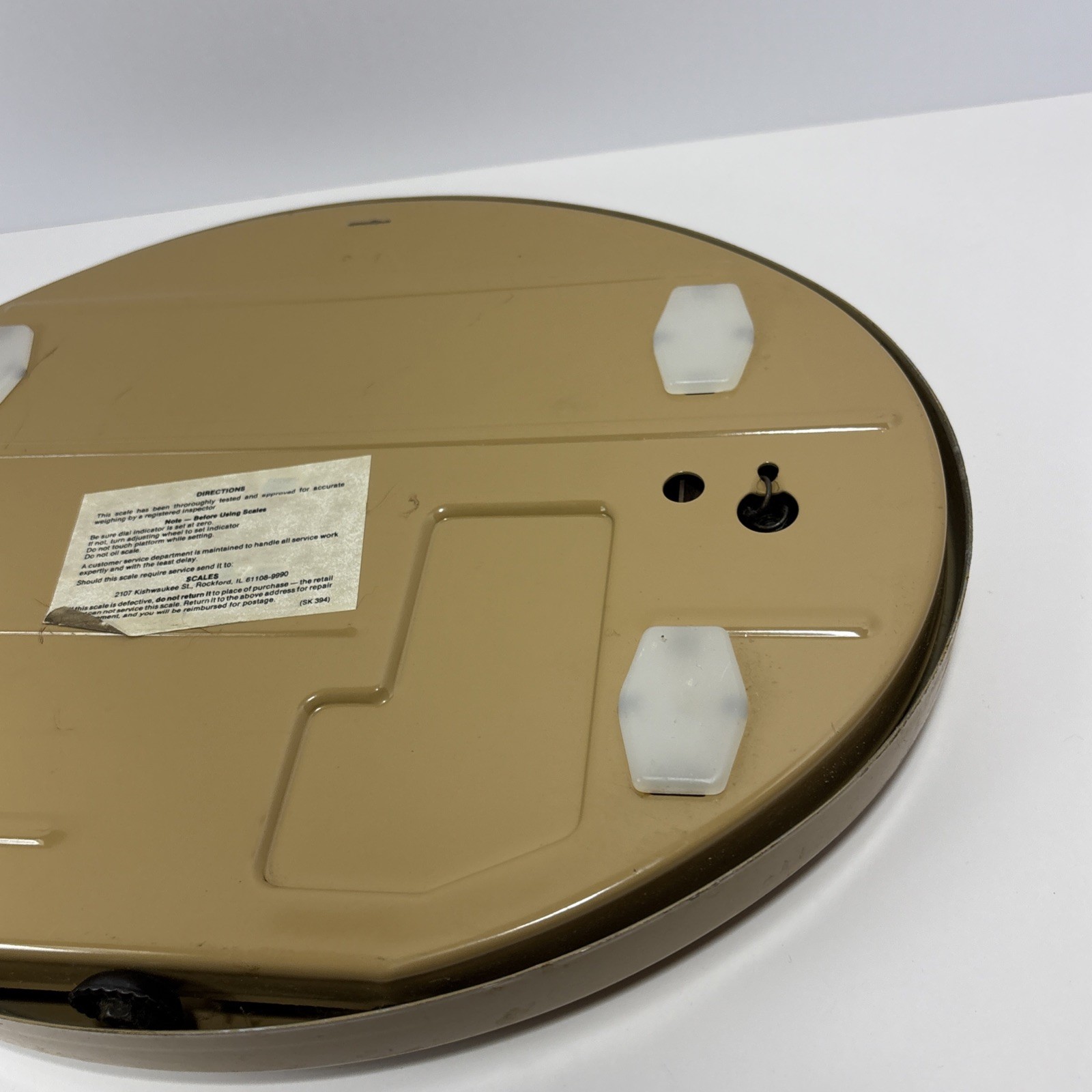 VTG Counselor Oval Bubble Viewer Bathroom Scale Mid Century Modern Rattan - USA