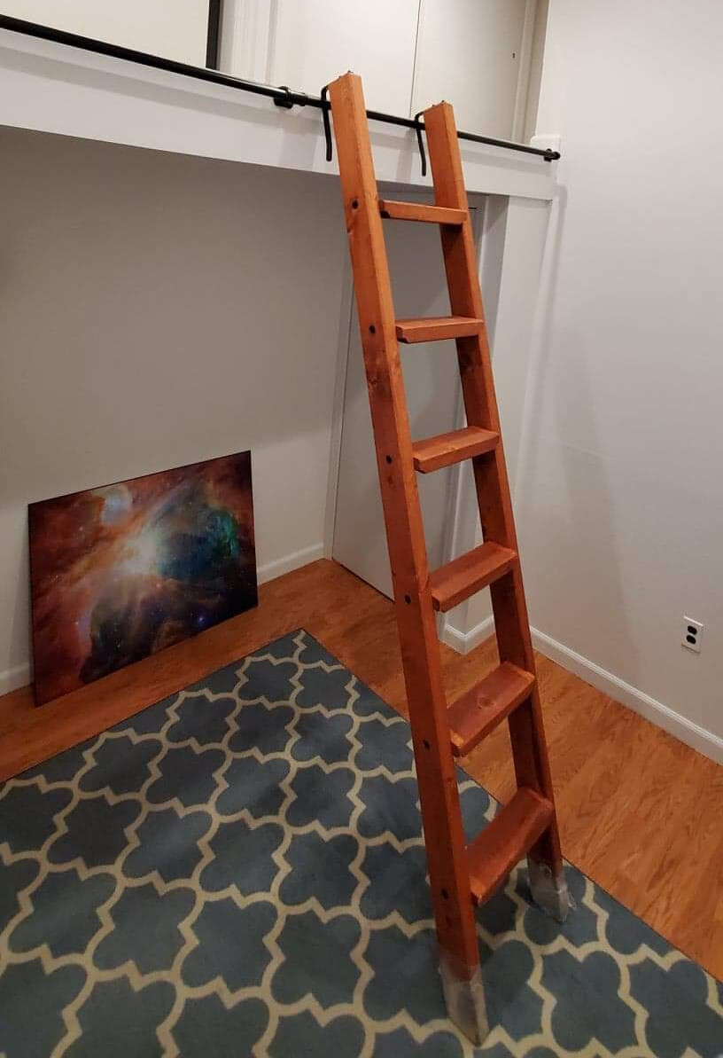 Ladder Hardware Kit - MAKES YOUR LADDER STAND UP! Library Loft Cabin