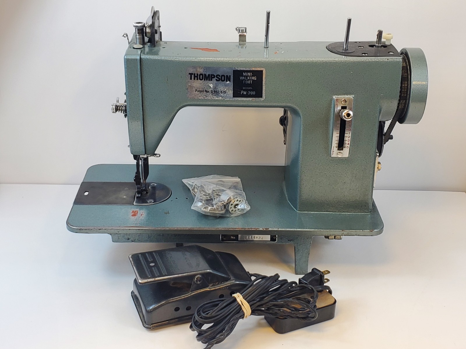 Vintage THOMPSON PW-200 Mini Walking Foot Sewing Machine (Please Read)