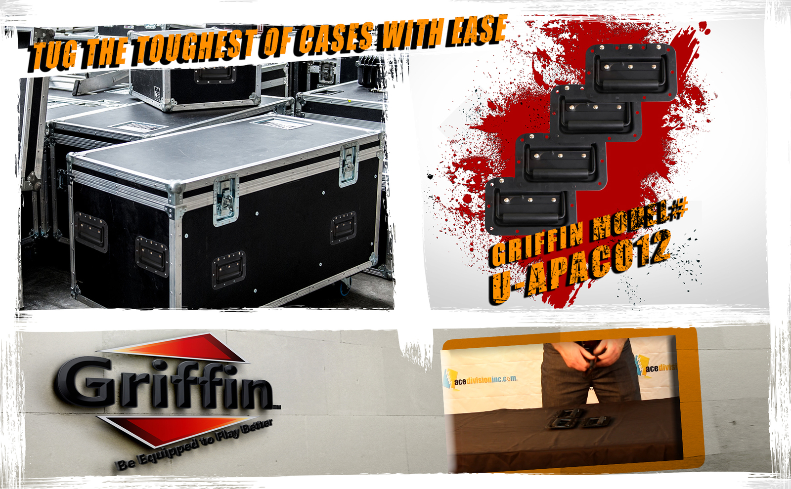 PA Speaker Cabinet Handles - Recessed Metal Flip Spring Road Flight Trunk Case