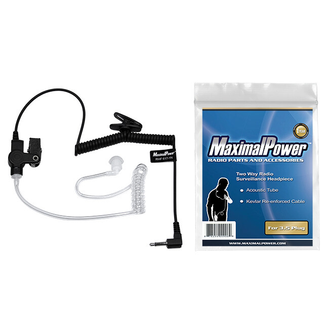 MaximalPower 3.5mm RECEIVER/LISTEN ONLY Headset Earpiece for 2-Way Radios 617-1N