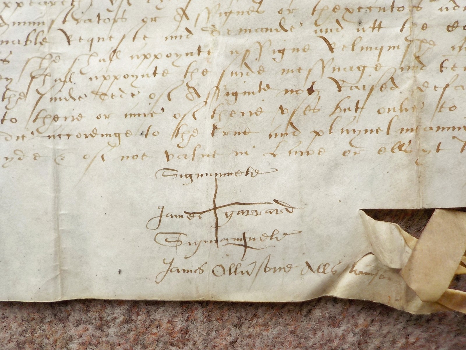 1589 Lancashire Hindley 16th century Vellum Deed Document Latin English