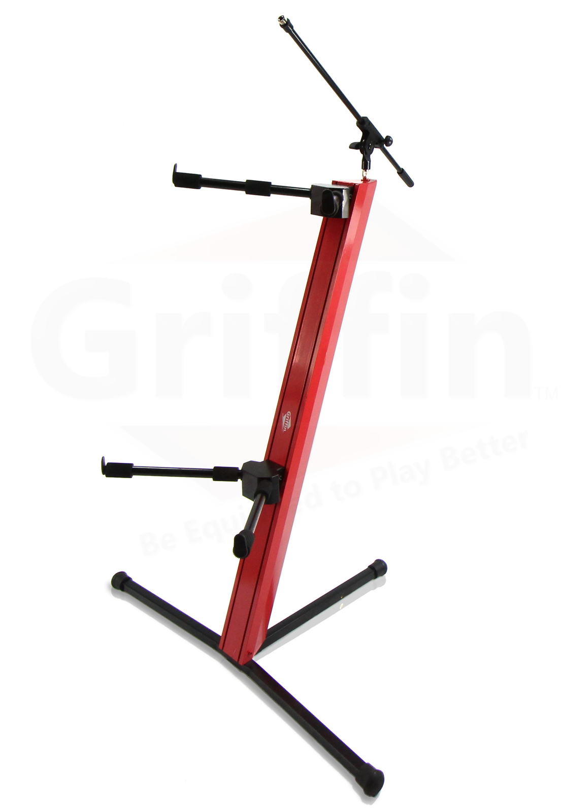 GRIFFIN Two Tier Column Keyboard Stand - Mic Boom 2 Arm Double Mount Studio Gear
