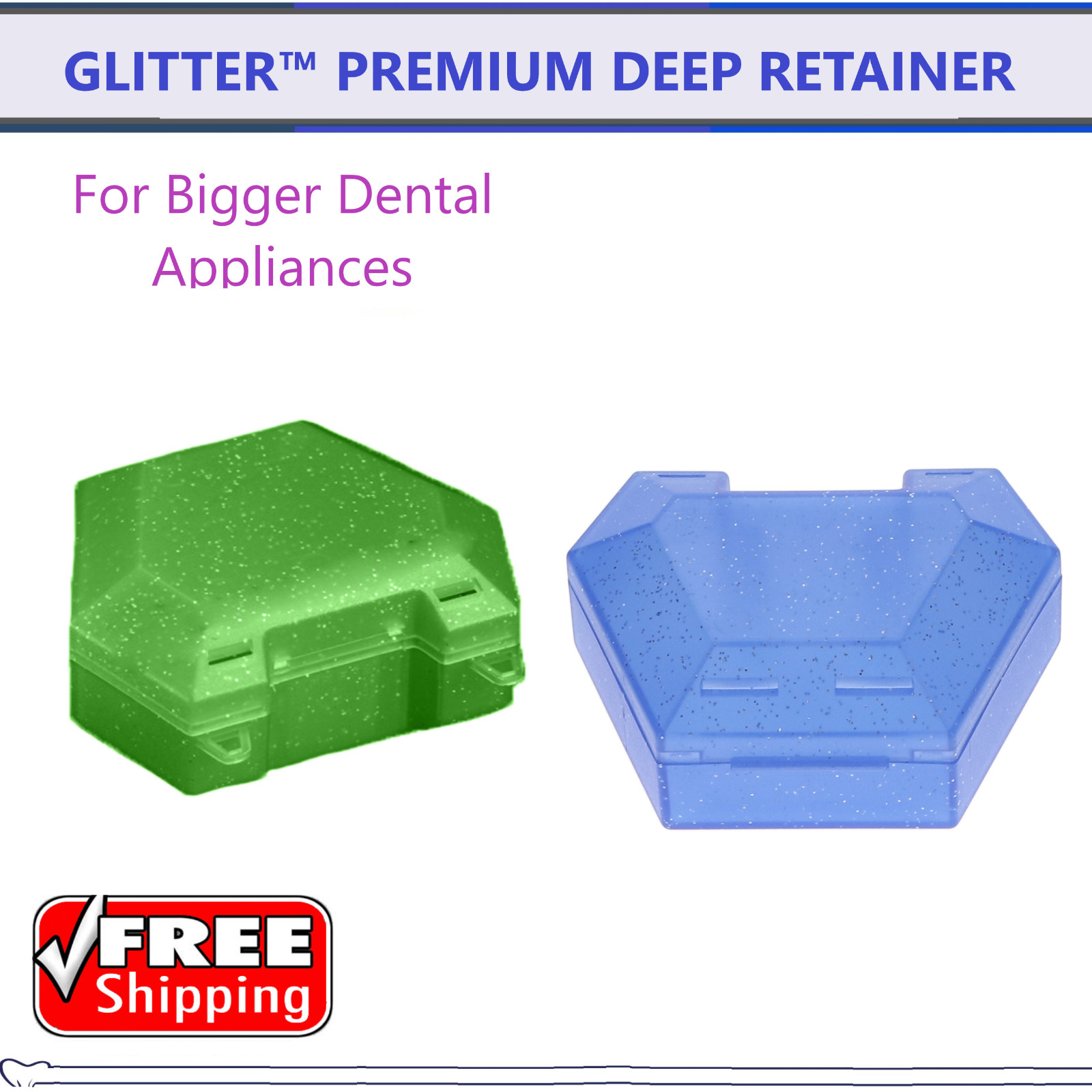 Denture Retainer Cases Dental Teeth Guard Holder, Travel Cleaning Container Box