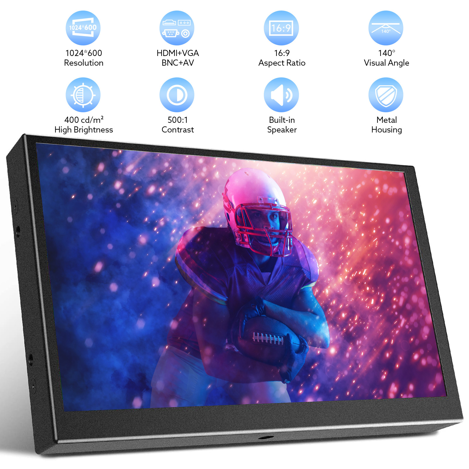 EYOYO 5" 7" 8" Mini Monitor LCD Screen Display USB/HDMI /VGA/AV Input Interface