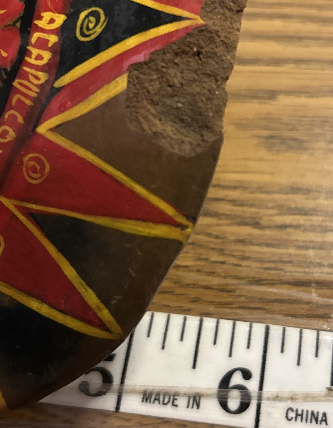 Vintage Mexican Brown Ceramic Hanging Mask Folk Art Hand Made