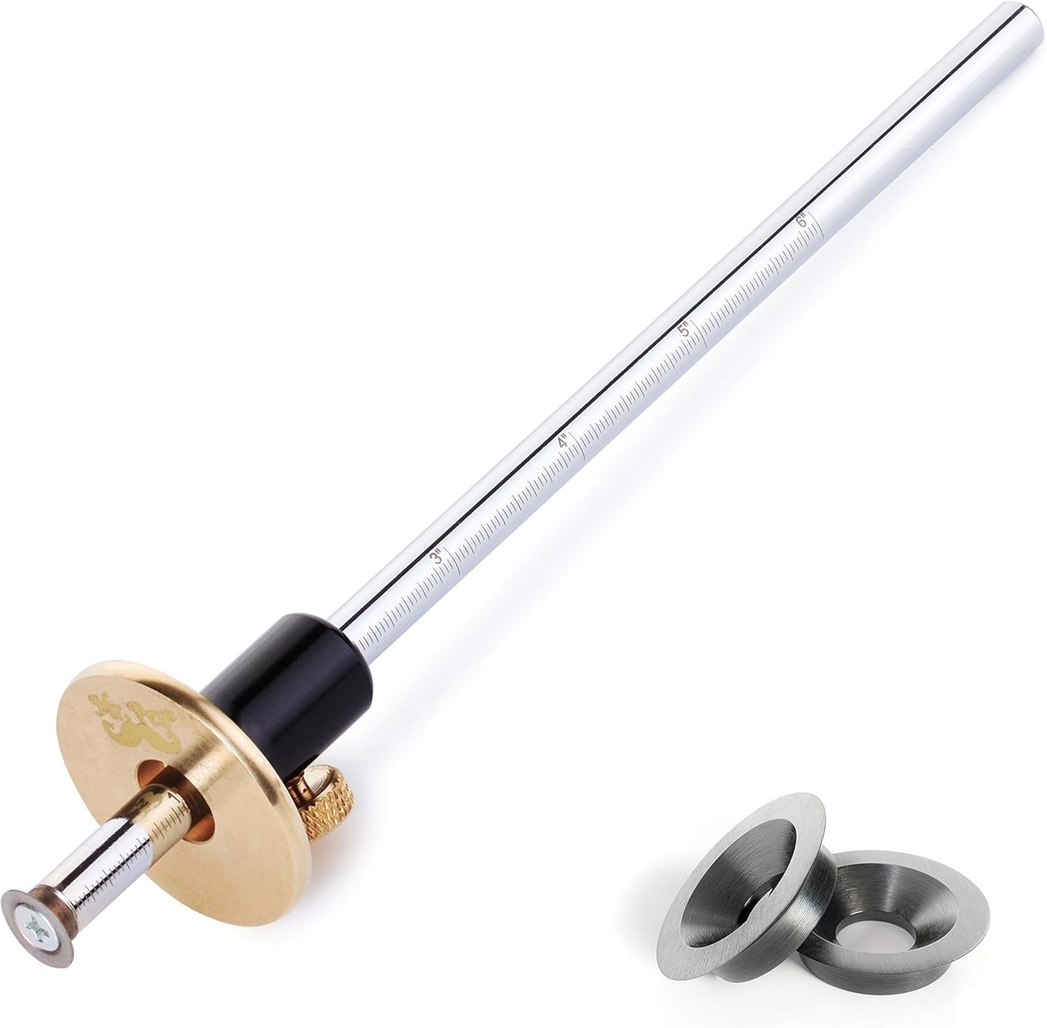 Wheel Marking Gauge, 2 Extra Blades, Laser Engraved Graduations, Solid Brass ...