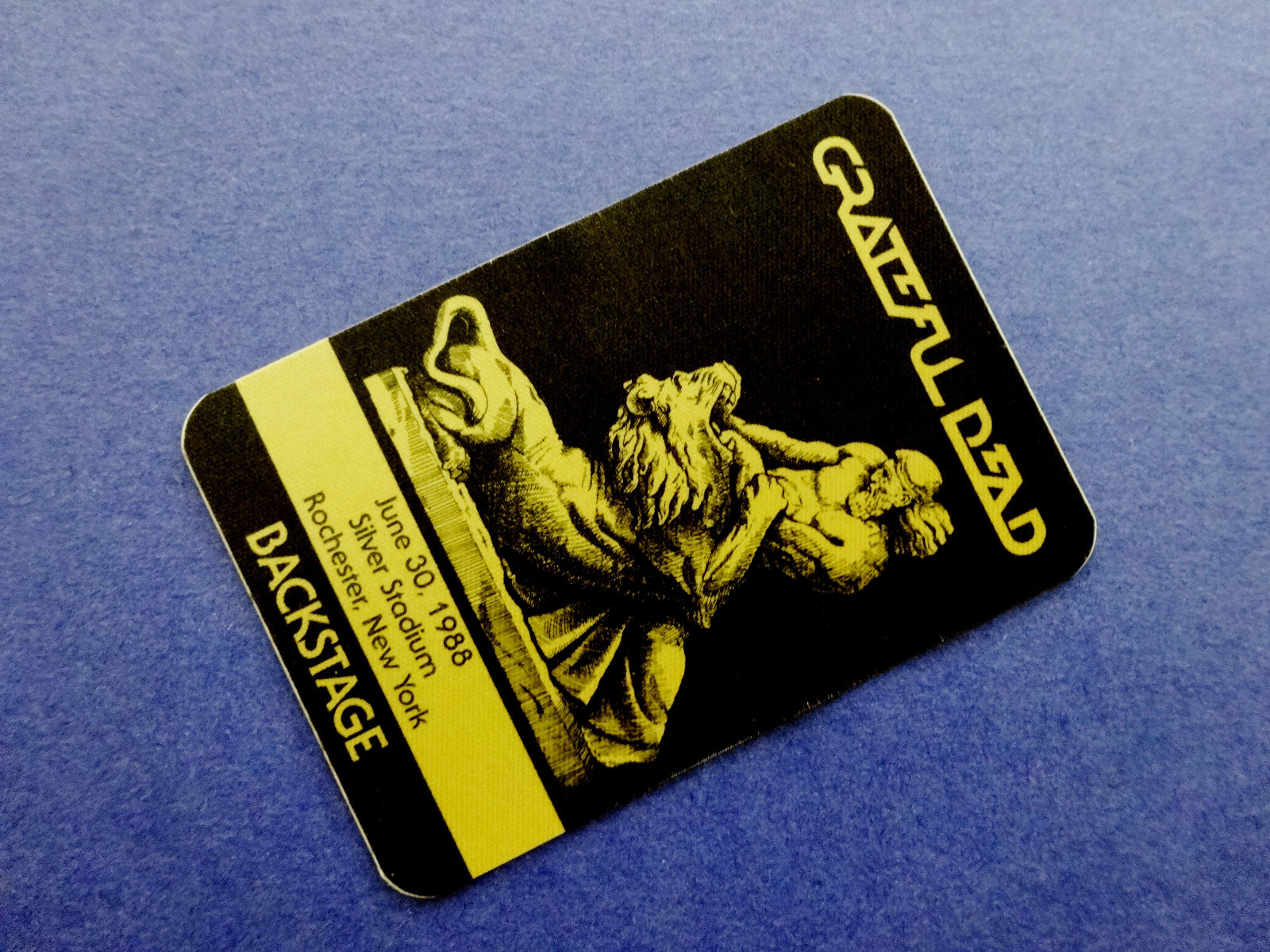 Grateful Dead Backstage Pass Rochester New York Silver 6/30/88 6/30/1988 Samson