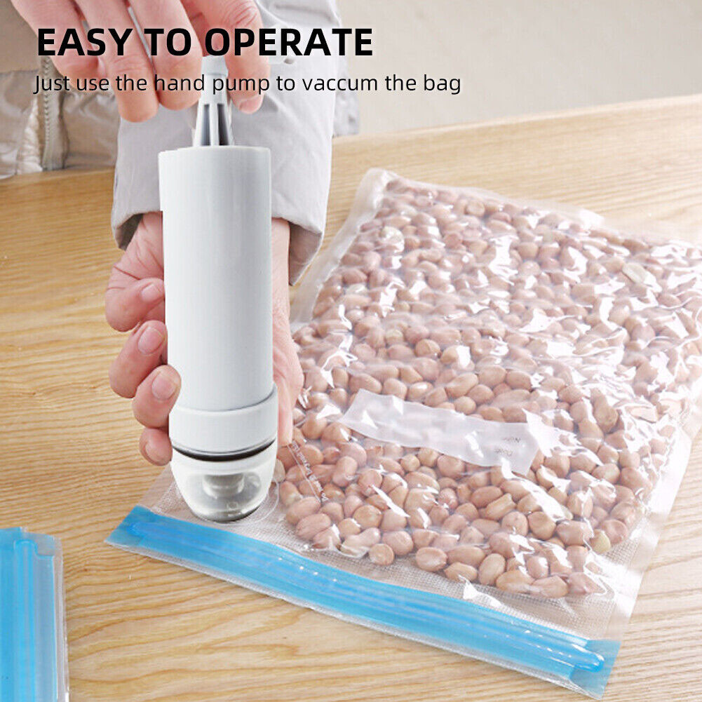 24pcs Sous Vide Bags Vacuum Sealer Pump Reusable Vacuum Food Storage Bags Kit US