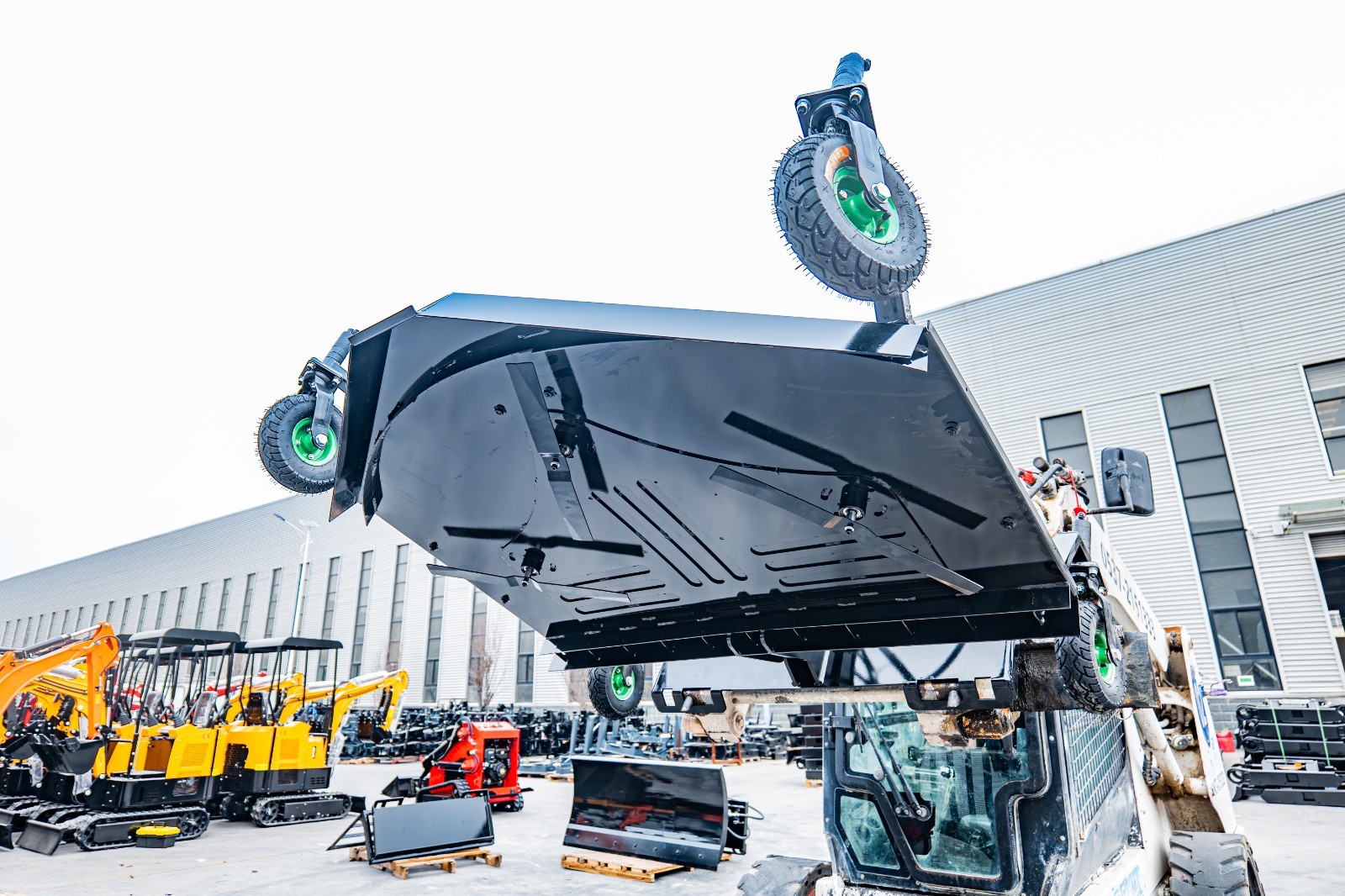 Finish Mower Attachment Fit BobCat Skid Steer 3 Blades Heavy Duty Finish Mower