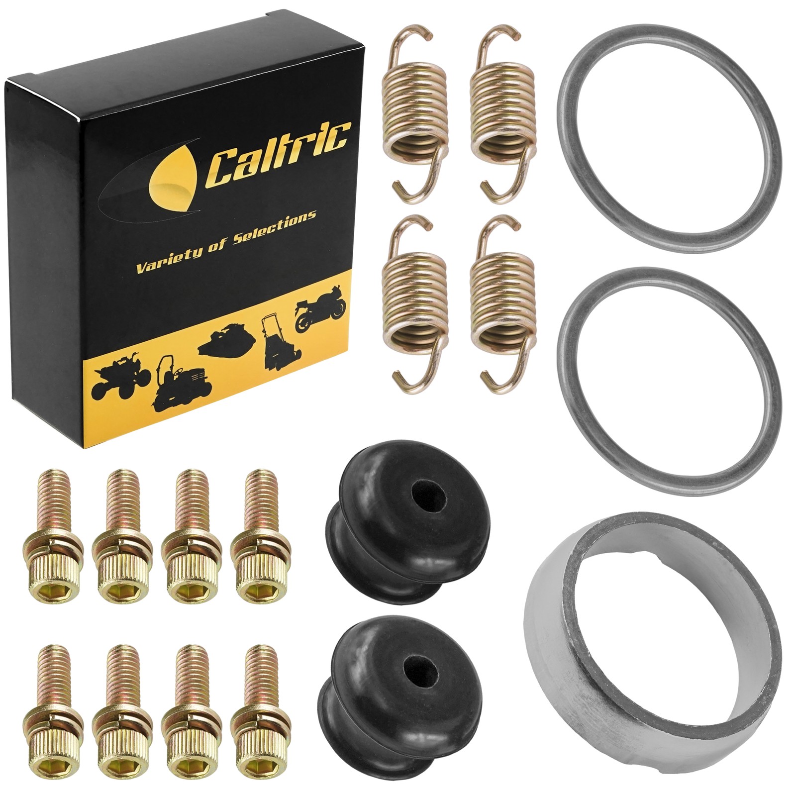 Exhaust Muffler Silencer Gasket Seal Spring Kit For Polaris RZR XP 900 2011-2013