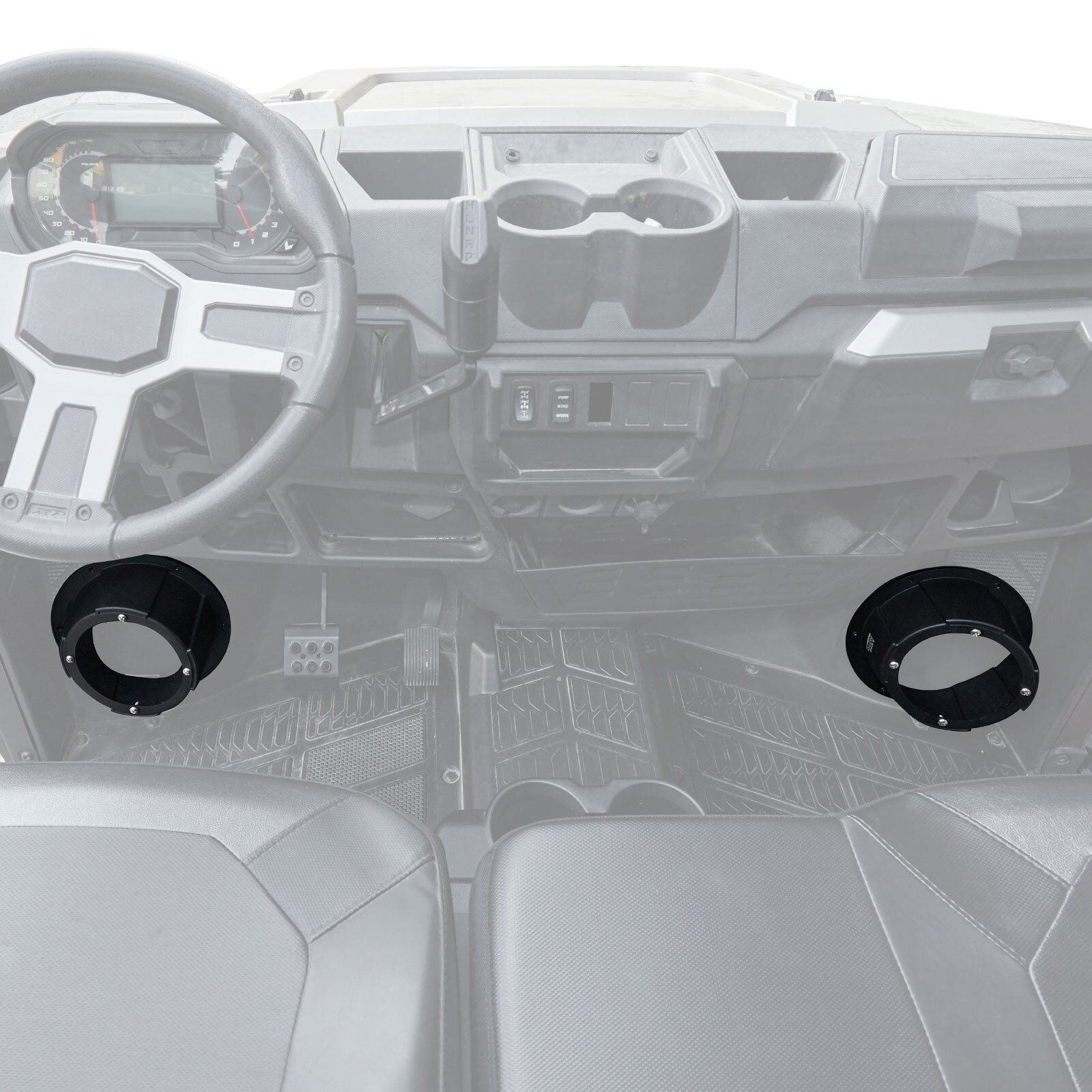 1 Pair 6.5'' Speaker Pods Enclosures Mount Boxes For UTV ATV Door Kick Panel