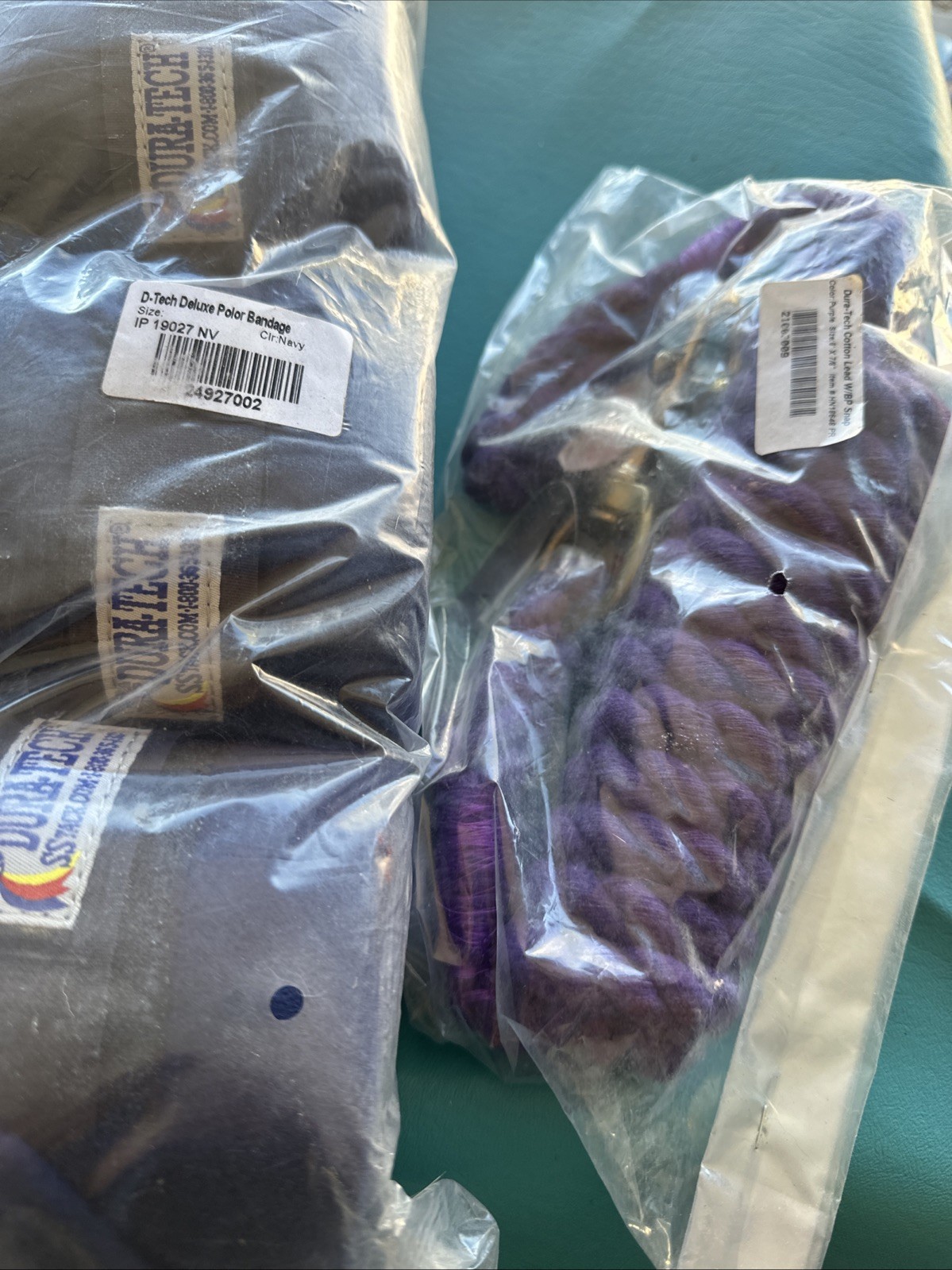 NWT Lot of Blue Polo Wraps & Purple Cotton Lead Rope