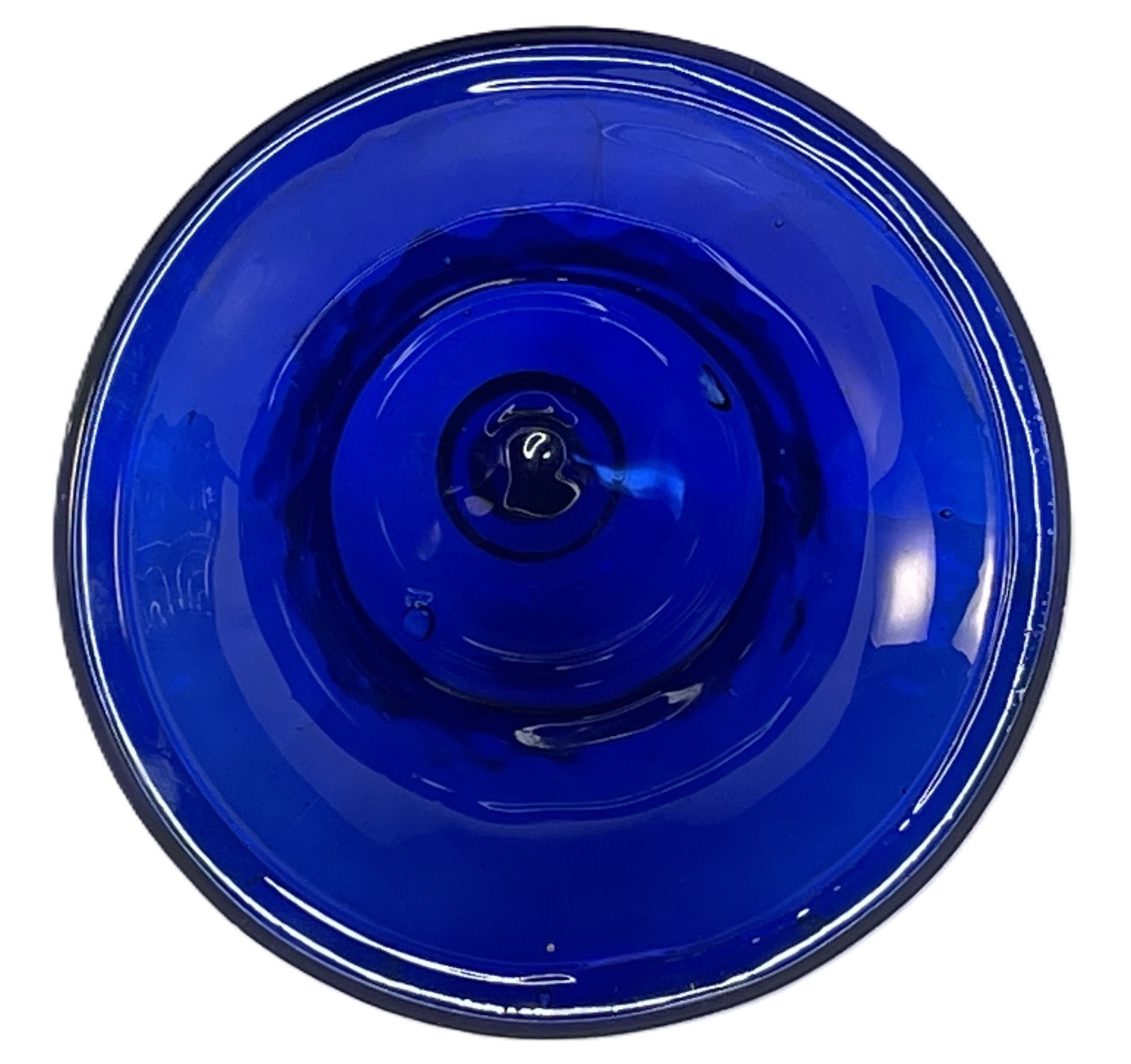 Cobalt Blue Garden Cloche Glass Bell Jar Peg Candle Holder