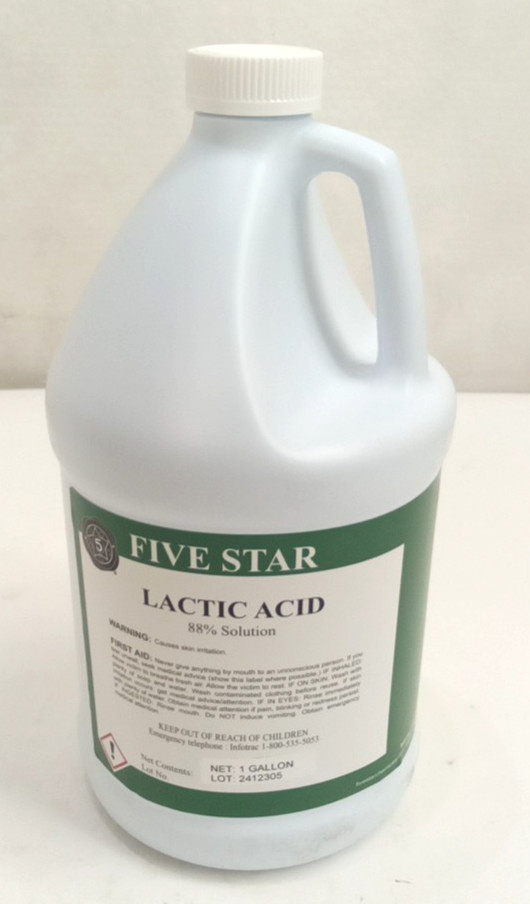 Five Star 26-LAC-FS01-04 Lactic Acid 88% Solution pH Adjuster/Flavor Additive 1G