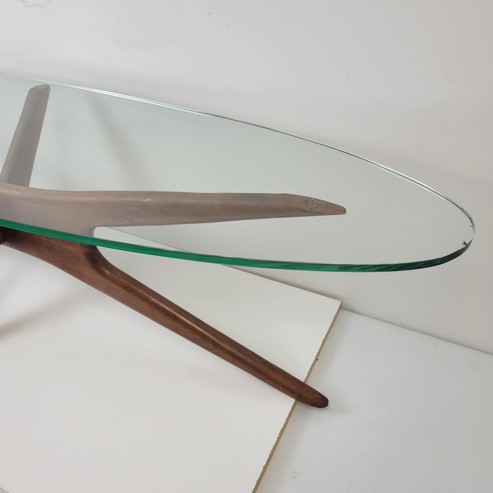 Vintage Adrian Pearsall Mid Century Walnut Jacks Coffee Table