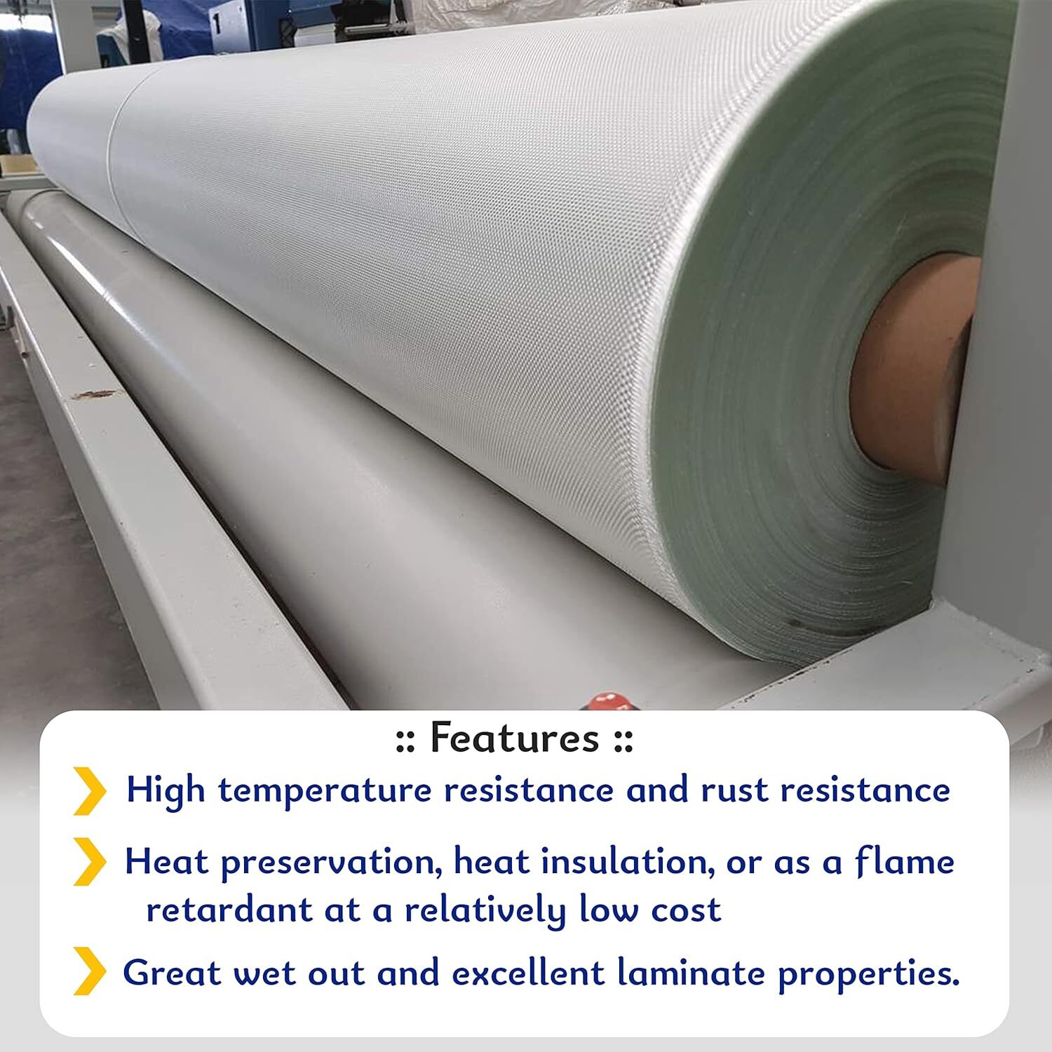 Fiberglass Cloth Woven Roving 50" X 12 Ft. / 4 Yd Pool Repair & Long for Boat