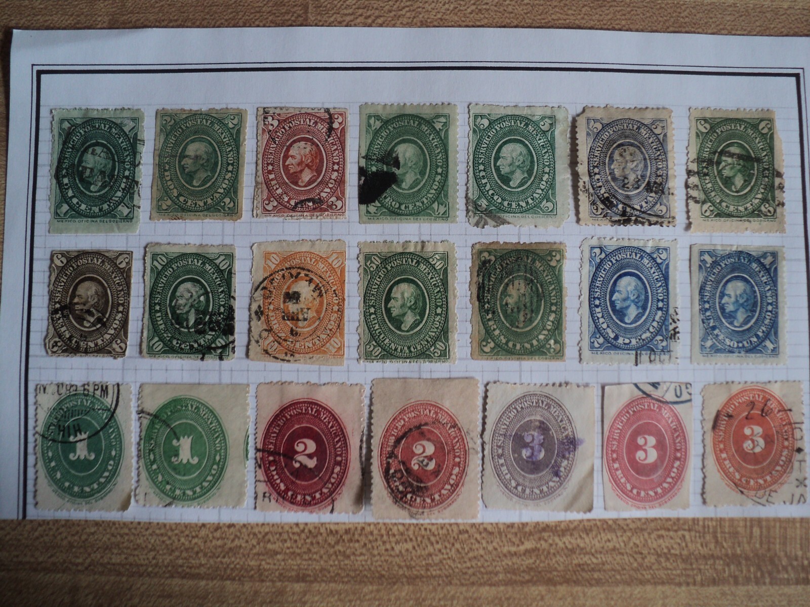 SUPER Mexico Stamp Collection early 1860's