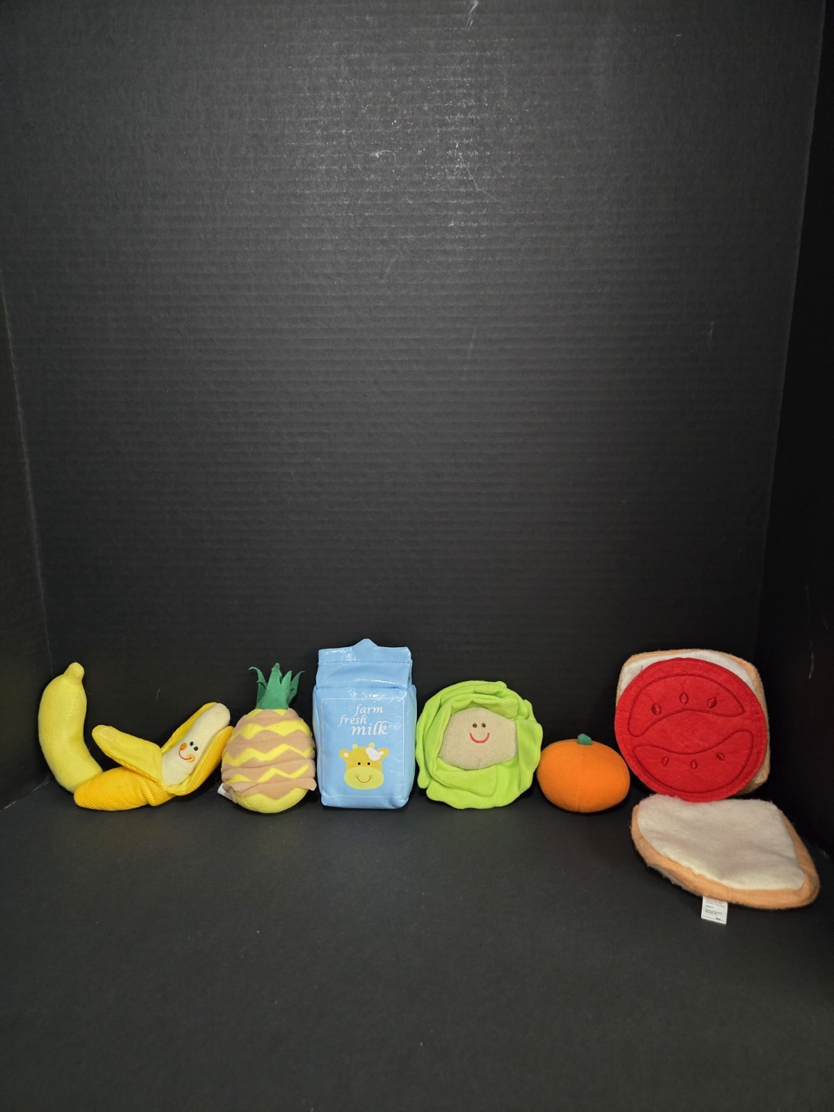Lil' Shopper Toy Kids Food Play 9 Pieces Banana. Pineapple, Milk, Cabbage