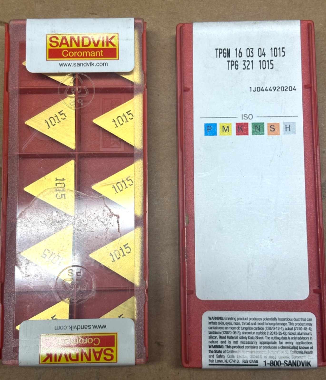 SANDVIK Carbide Inserts - TPGN 16 03 04, TPG 321 - Grade 1015 - Qty. 10  - NEW