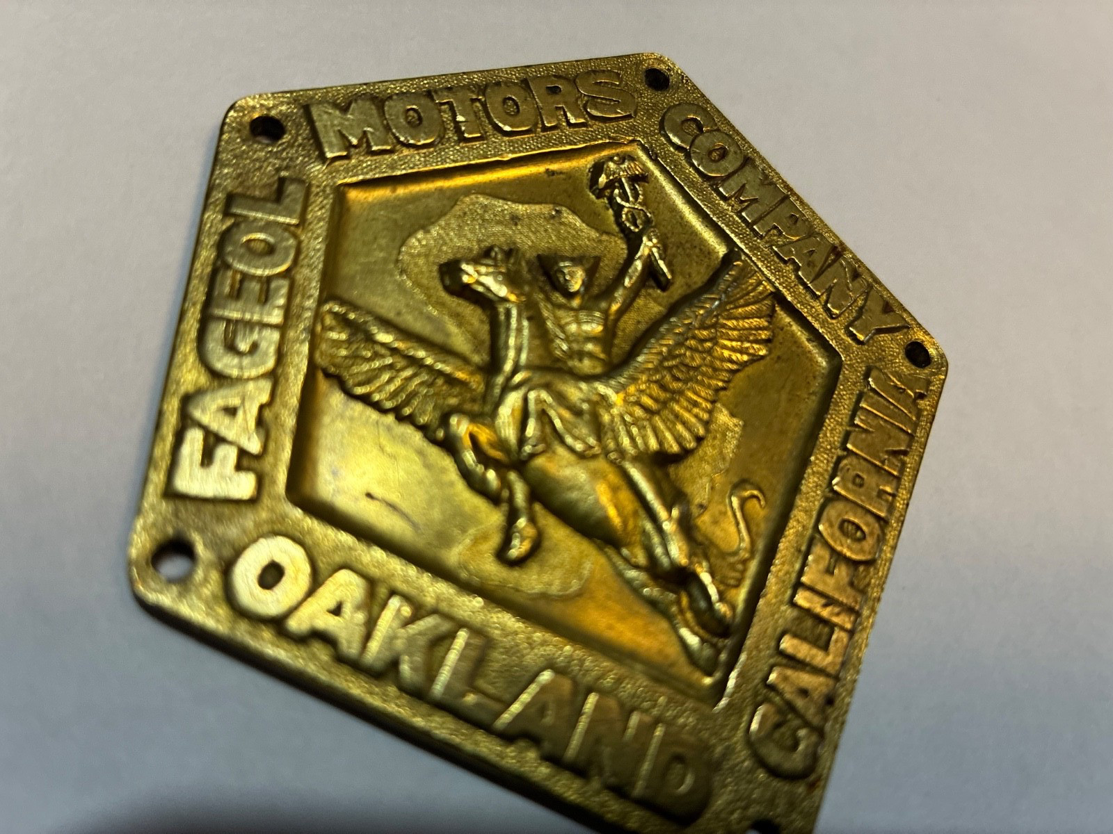 Fageol Motors Company Oakland California Fageol Radiator Emblem Reproduction