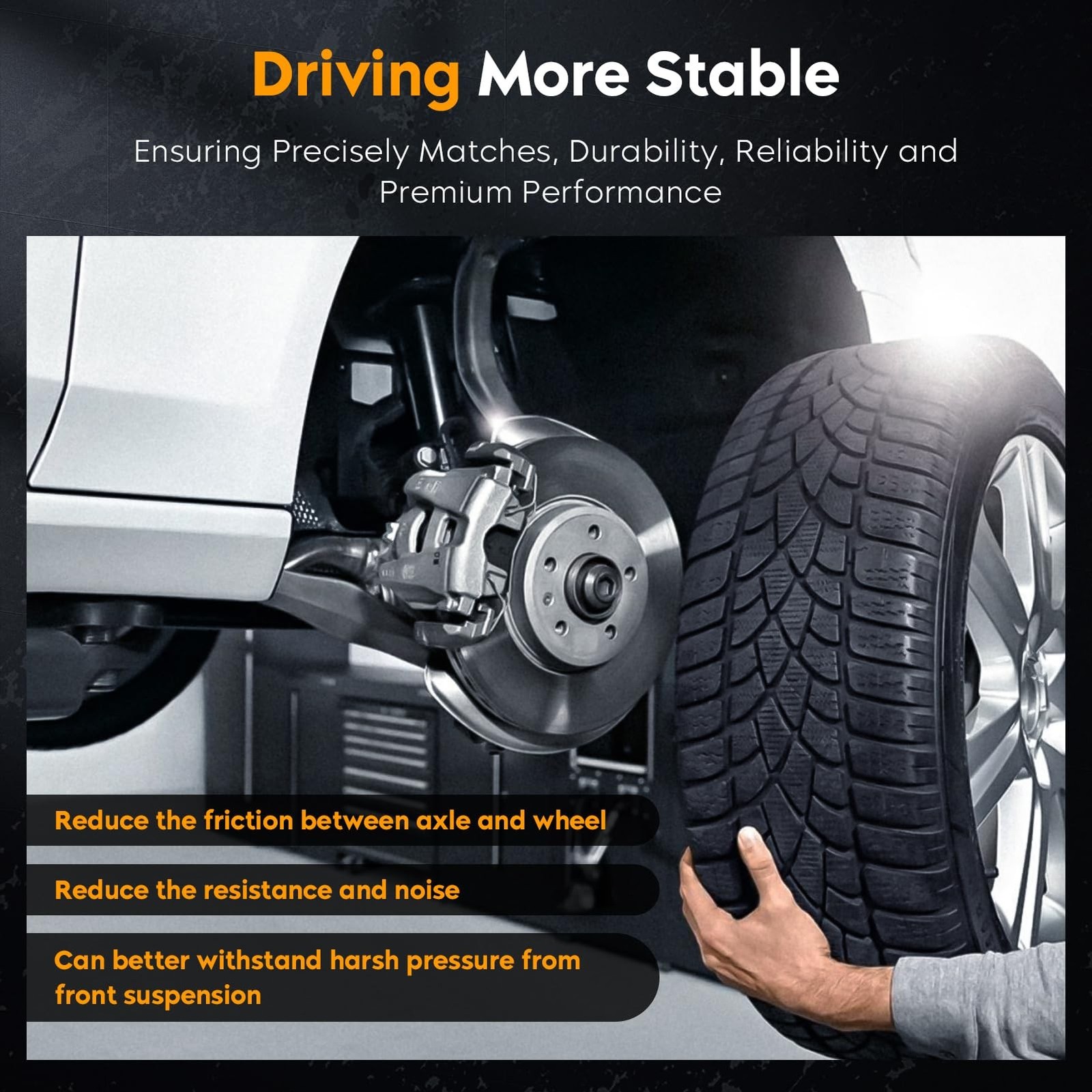 Front Steering Knuckles & Wheel Bearing Hub Assembly Driver and Passenger Sid...