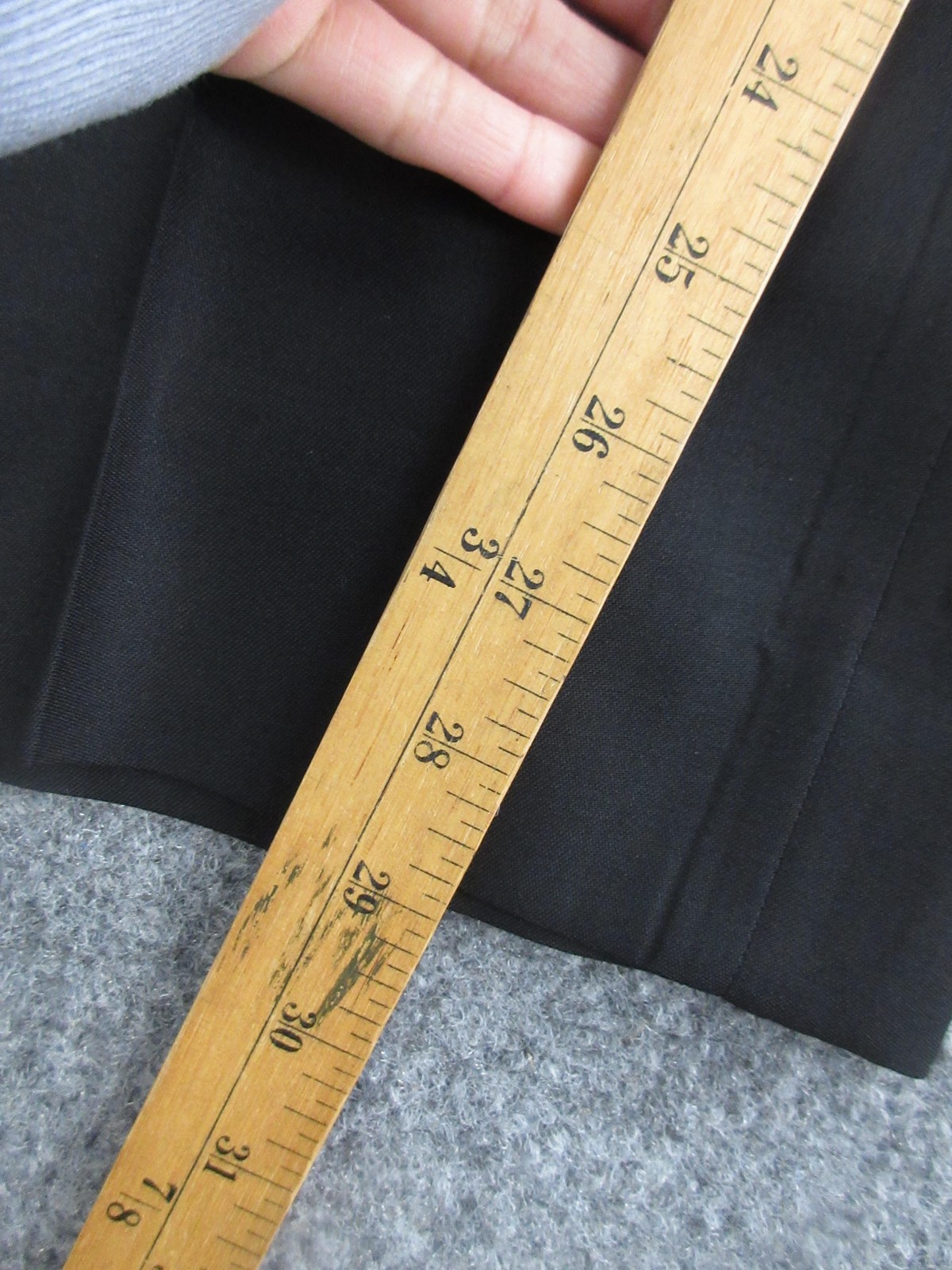 Oxxford Clothes Tuxedo Suit Mens 44 38x29 Black Super 100s Wool Peak Lapel