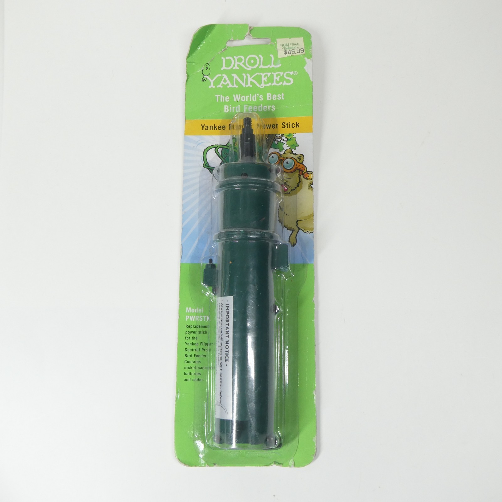 Droll Yankee Flipper Birdfeeder Power Stick Rechargeable Battery PWRSTK