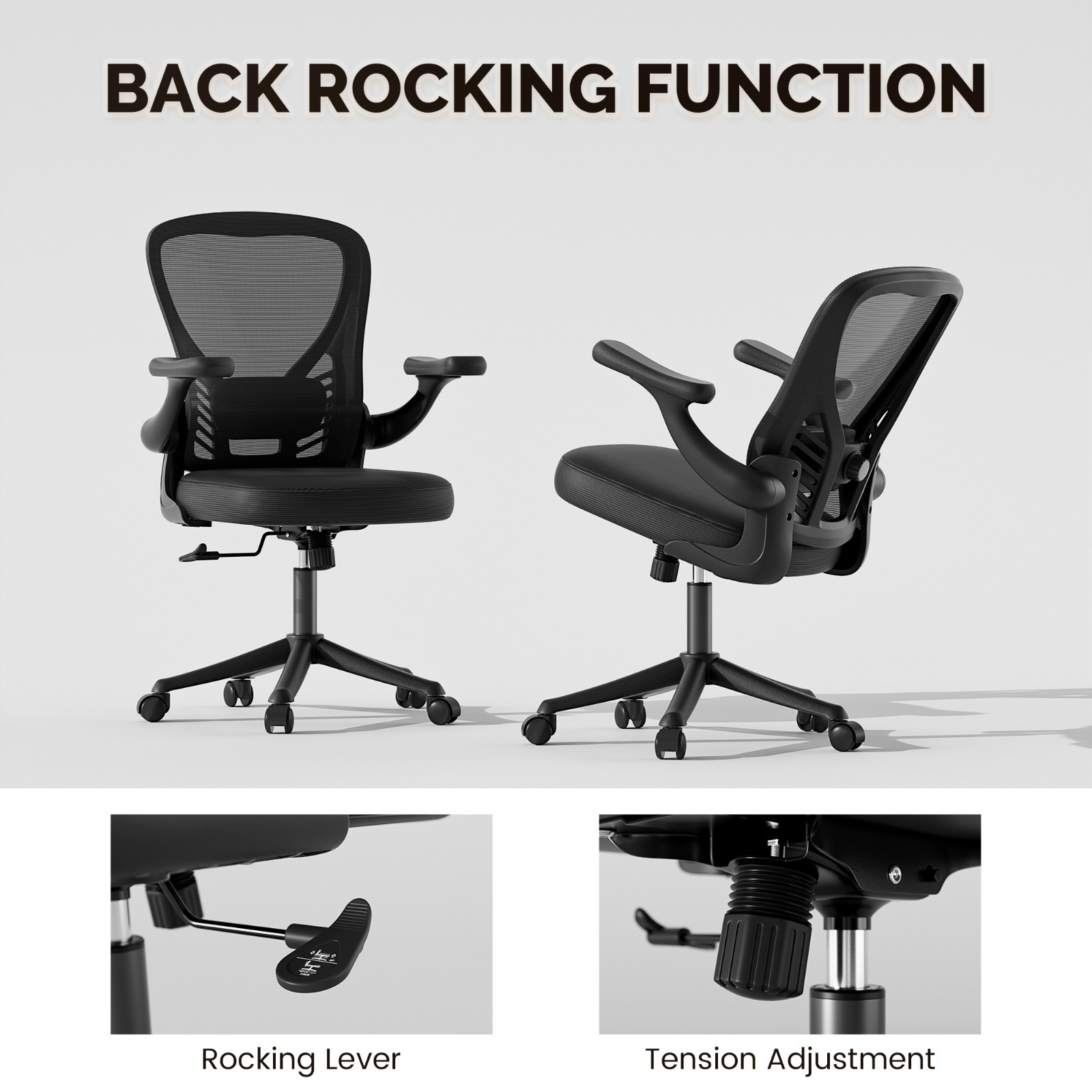 Mesh Office Chair Computer Desk Chair with Adjustable Lumbar Support Task Chair