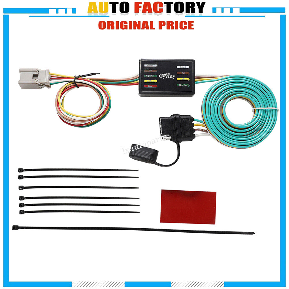 RV Trailer Tow Light Wiring Connector 4 Way Flat 55336 For Honda Pilot 2003-2008