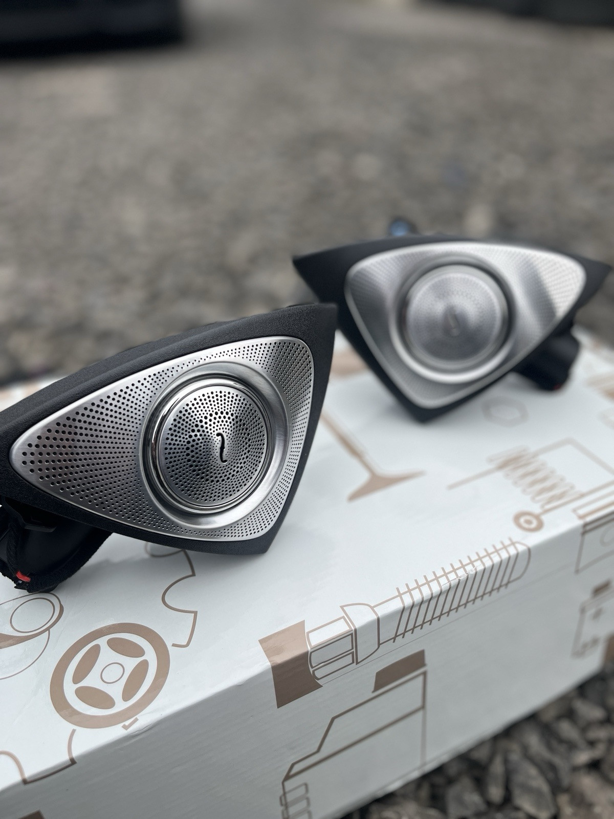 3D Rotation Speaker Tweeter Set for Mercedes Benz W213 E Class E300 E63 64 Color