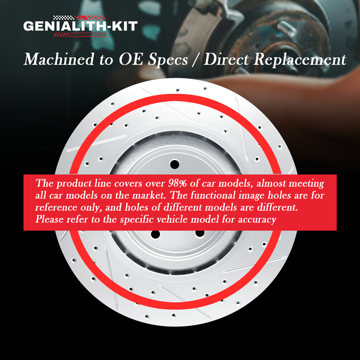 Front Rear Drilled Brake Rotors + Ceramic Brake Pads For 2014-2020 Chevy Impala