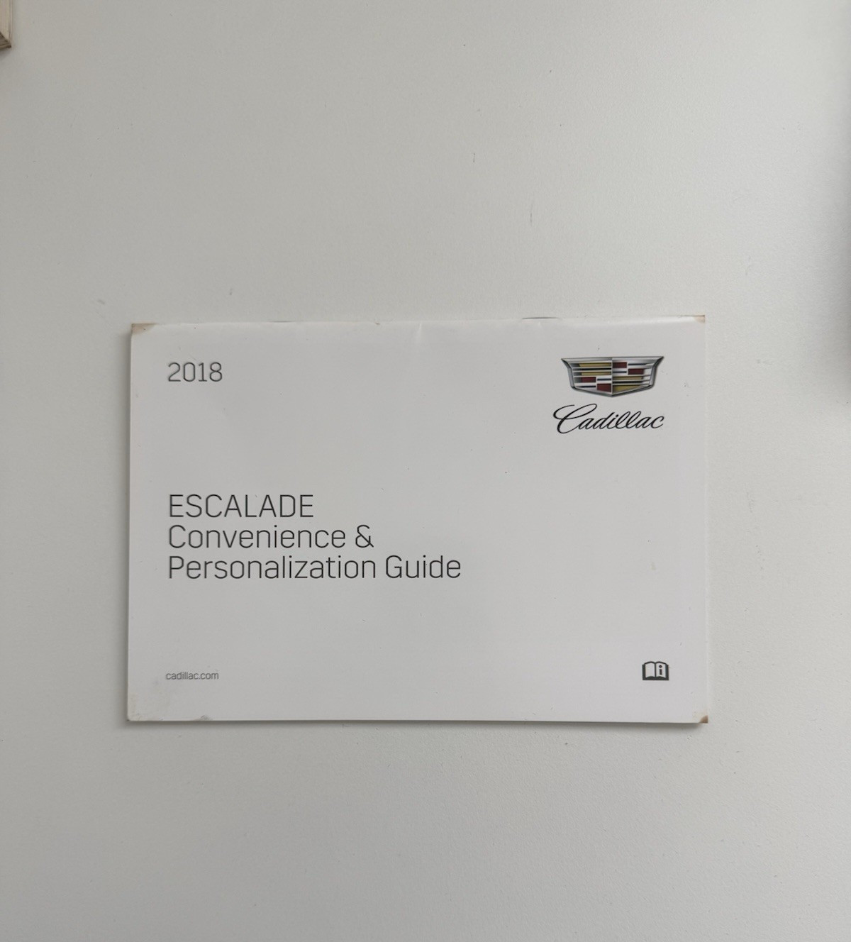 2018 Cadillac Escalade Owner’s Manual Set – OEM Factory Original w/ Case