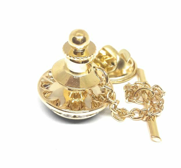 FREEMASON MASONIC CRYSTAL TIE TACK / LAPEL PIN