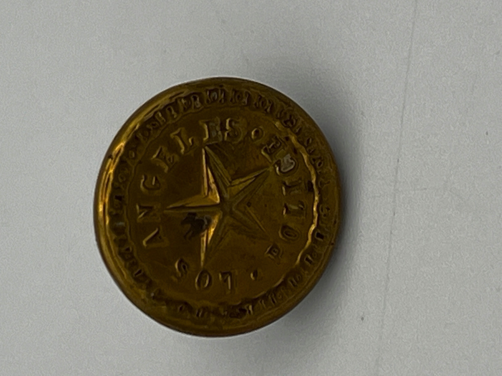 Vintage Lot of 7 Los Angeles Police Goldtone Uniform Buttons