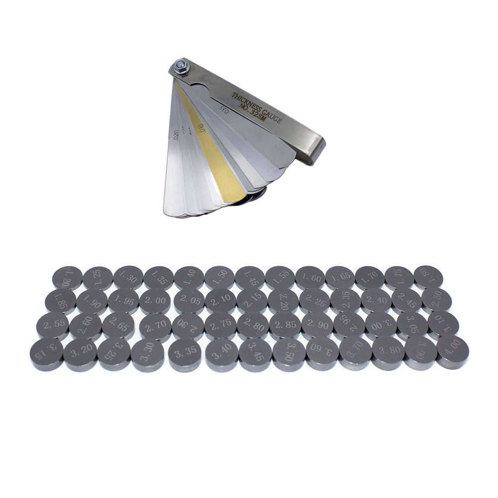 52PCS 9.48mm Valve Shims Feeler Gauge Kit 1.2mm-4.0mm for Honda Suzuki Kawasaki