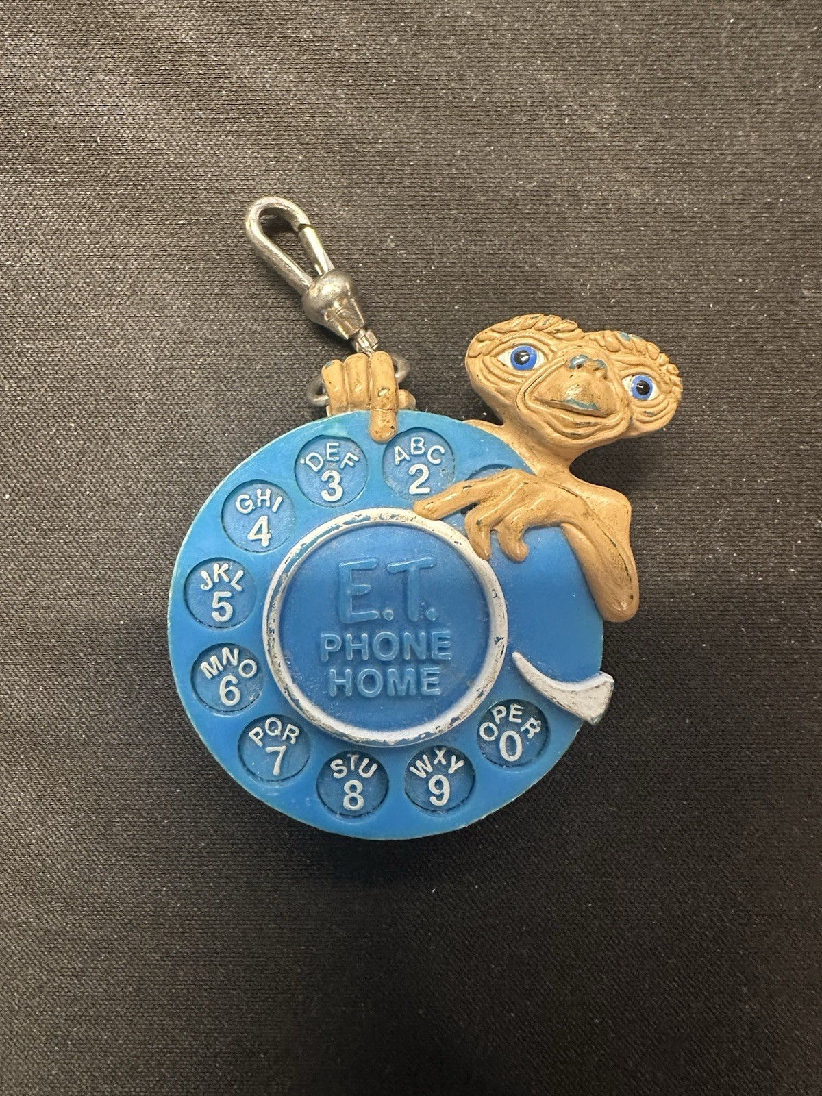 1984 AVON E.T. Phone Home Zipper Pull Coin Holder Keychain