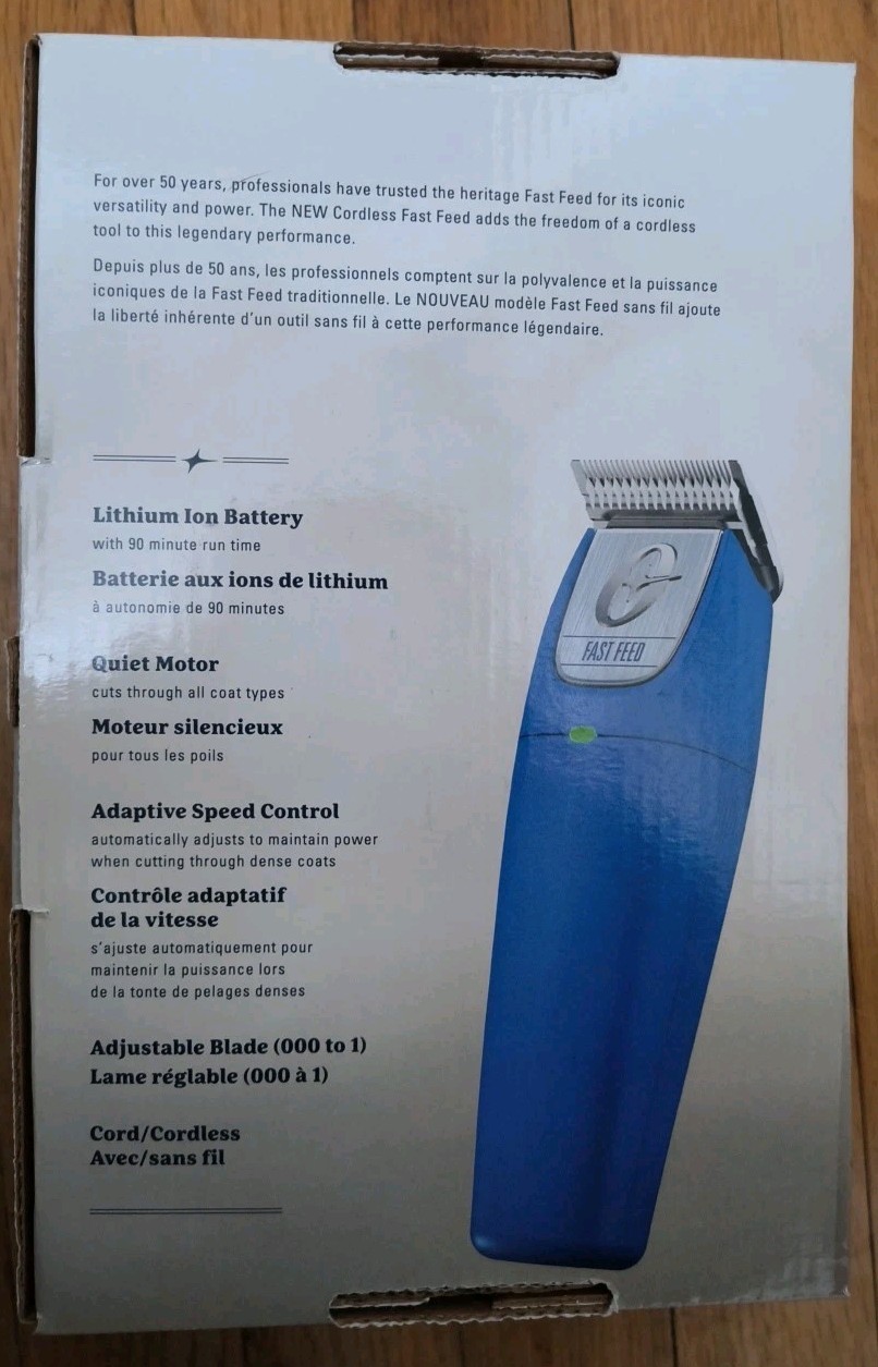 Oster Professional Cordless Fast Feed Hair Clipper – Blue – Barber Clipper