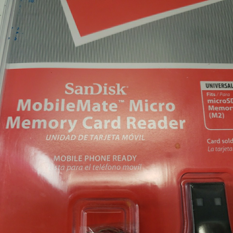 SanDisk MobileMate Micro Memory Card Reader Universal MicroSD/MicroSDHC (M2)