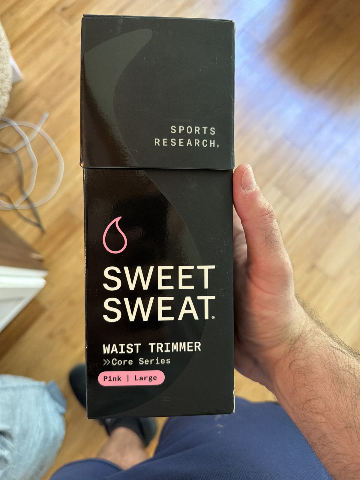 Sports Research Sweet Sweat Waist Trimmer Large Pink Core Series Adjustable