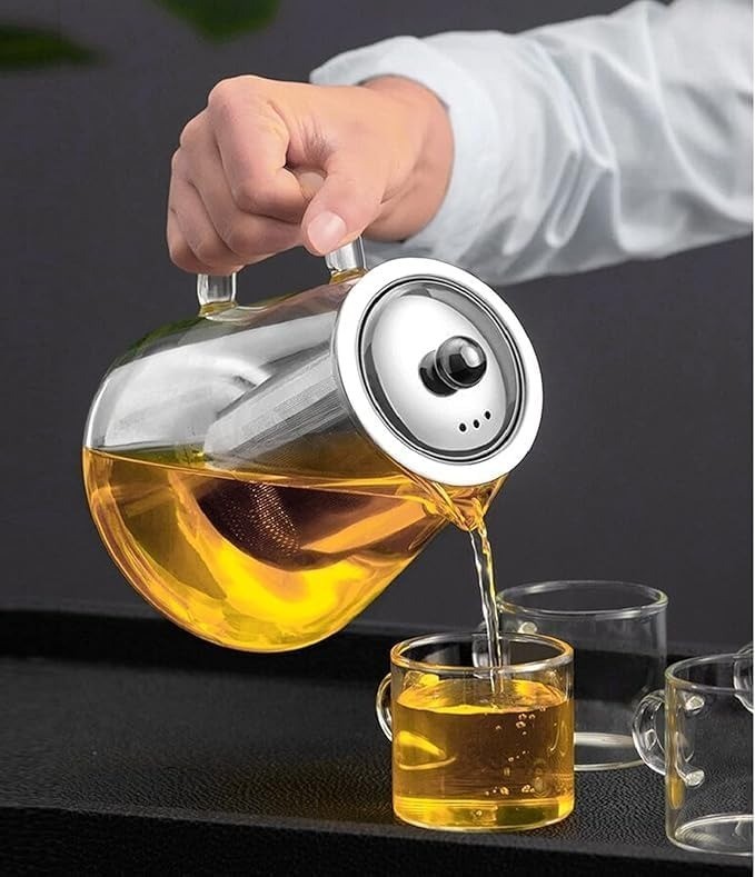 Glass Teapot with Removable Infuser, Stovetop Safe Tea Kettle, Tea Diffuser US