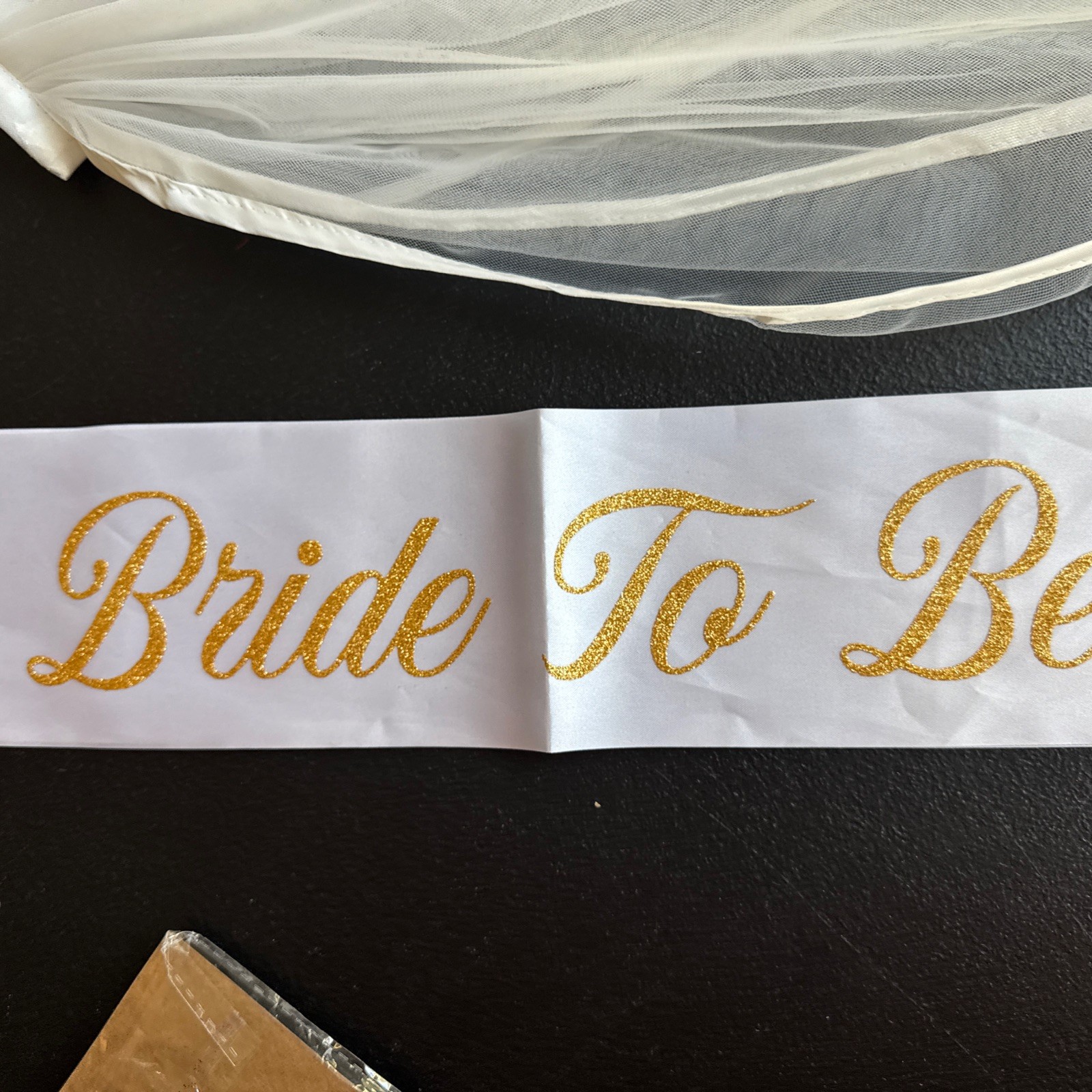 Bachelorette party supplies, Sash, Banner, Veil. Lot Of 3 Items