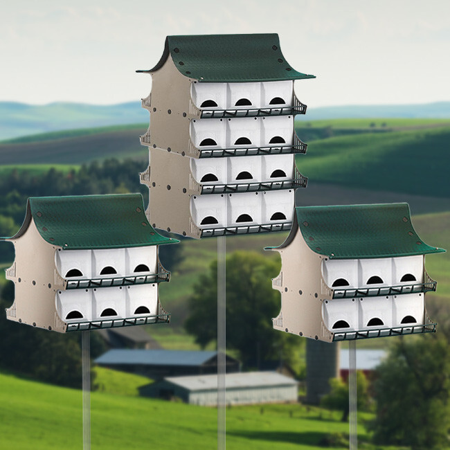 S&K Purple Martin Houses, Expandable Option, 48 Rooms, 4pk PBH-12