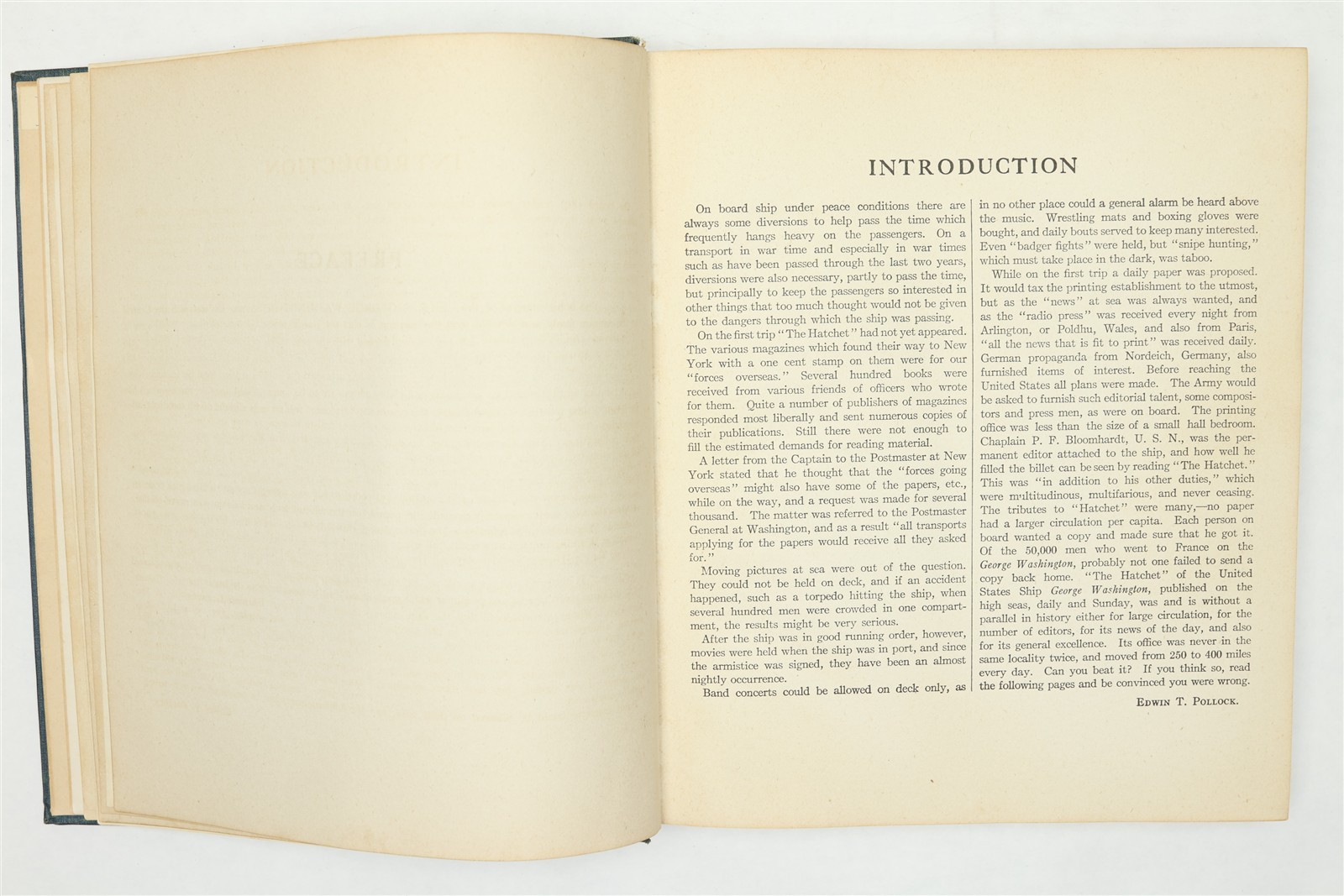 USS George Washington "The Hatchet" 1919 WWI Newsletter History Book