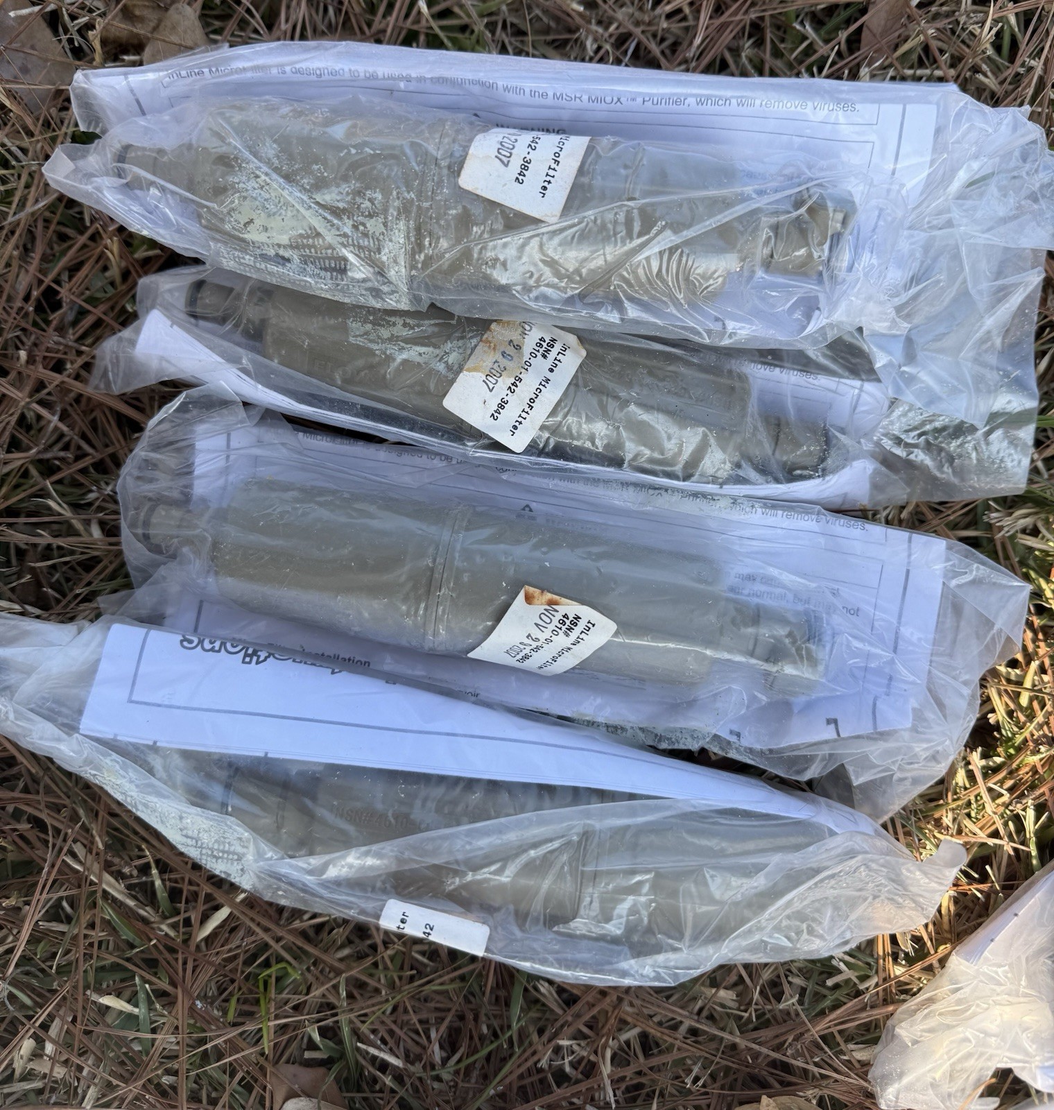 USMC Issued MSR Water InLine Micro Filter Hydration Pack Coyote 2007 NOS