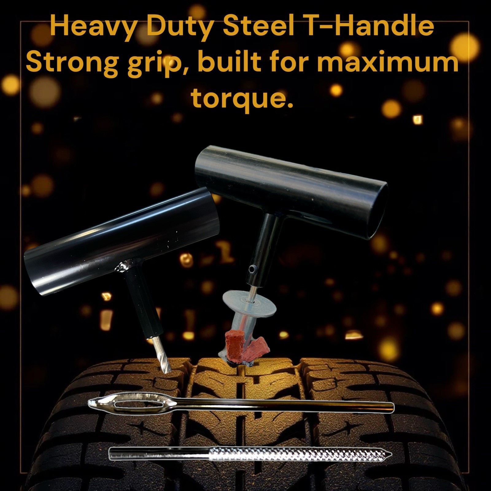 Tire Repair Kit 102pcs Heavy Duty Flat Tire Plug Kit for Car Truck SUV Emergency