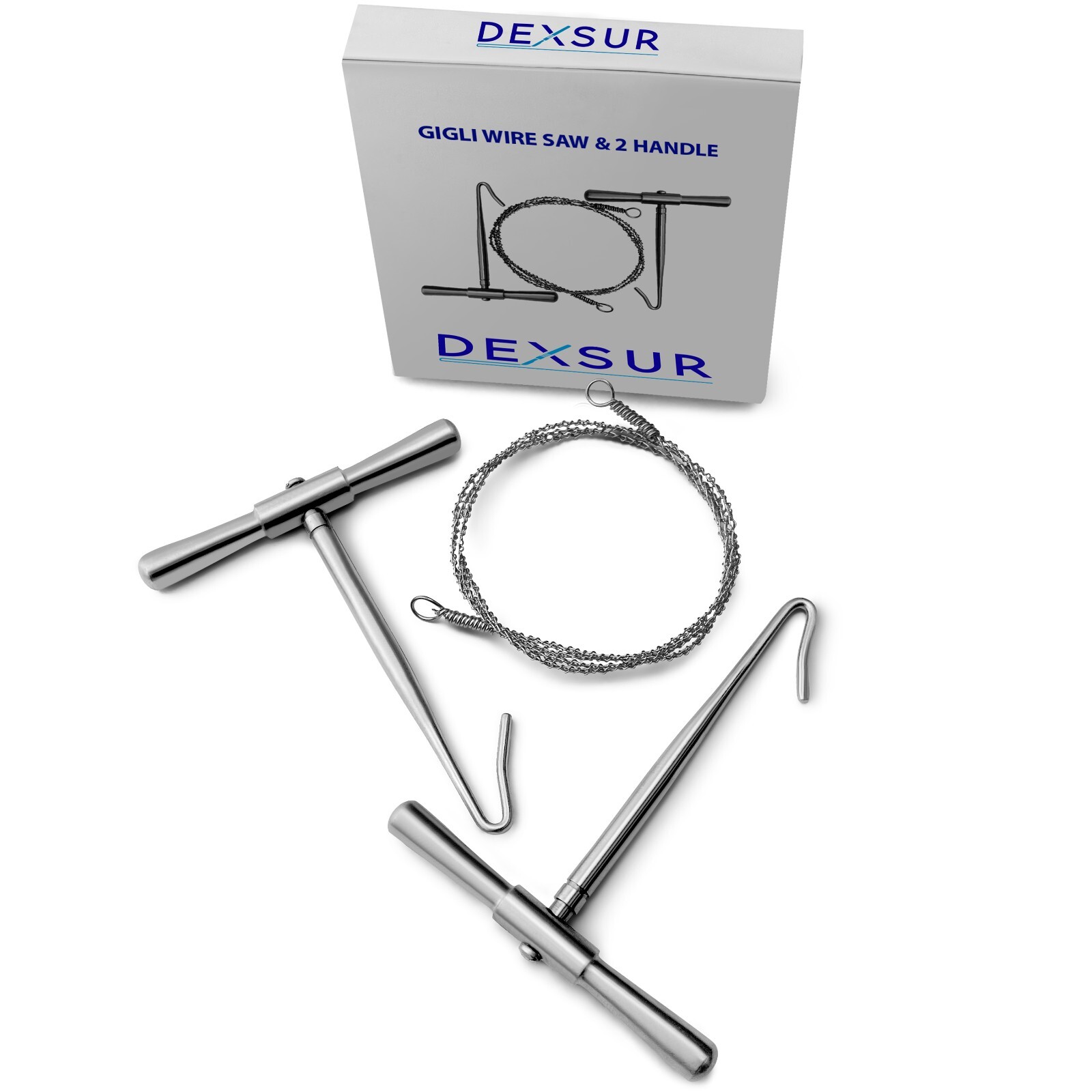 GIGLI Saw Set (2 Handles & 1 Wire) Surgical Neurology Orthopedic Instruments